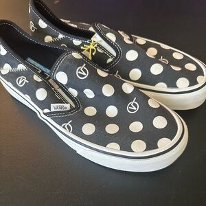 Vans Black & White Polka Dot Slip-On Sneakers